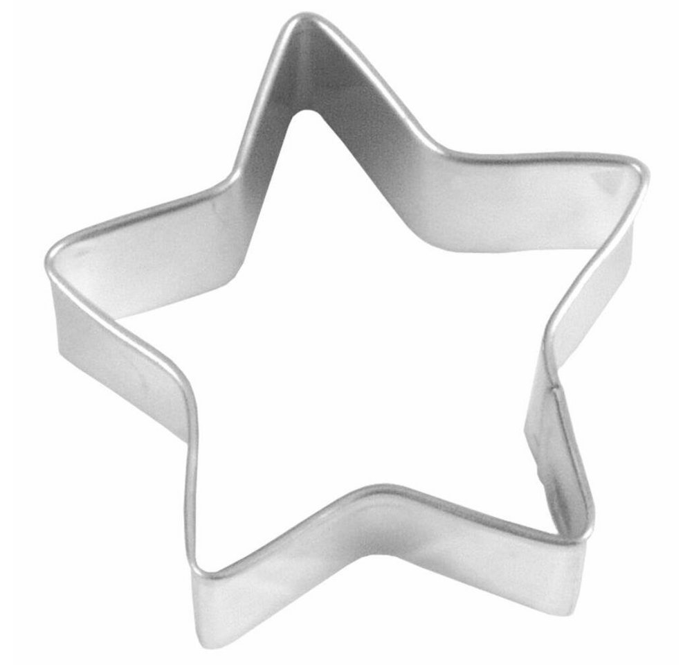 Birkmann Ausstechform Stern mit 5 Zacken 5 cm, Weißblech von Birkmann