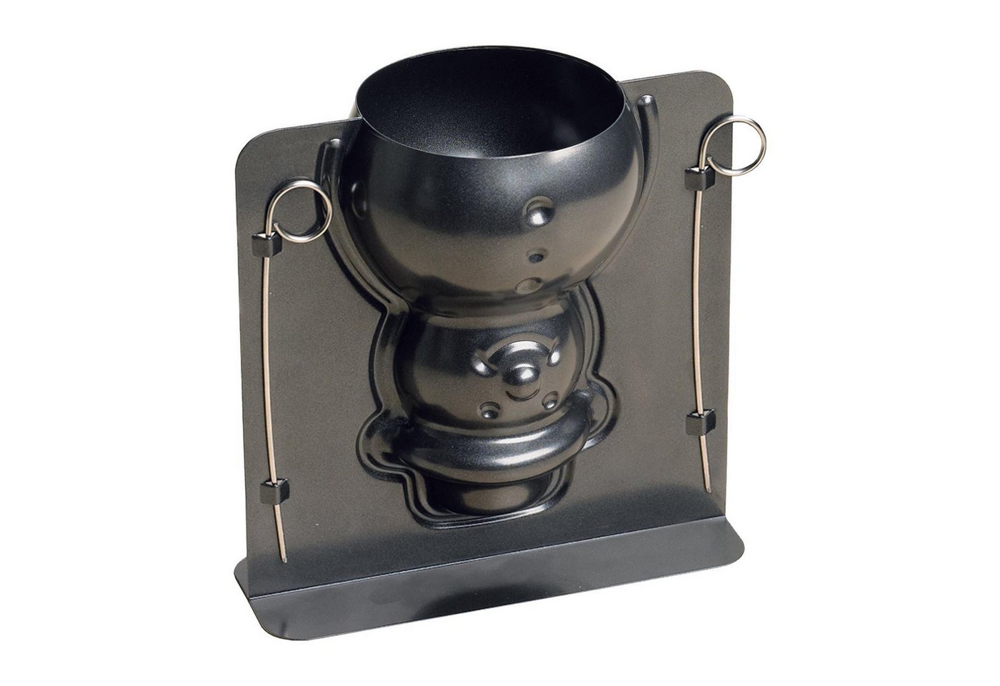 Birkmann Backform Motivbackform EMIL, 9 x 17,5 cm, Schwarz, Stahl, (1-tlg), Schneemannmotiv, mit Rezept von Birkmann