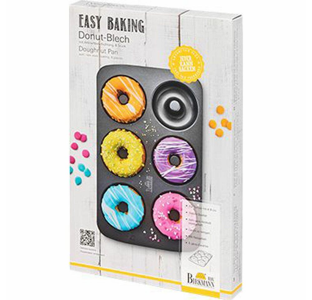 Birkmann Donutplatten Easy Baking Donut-Blech für 6 Donuts, Stahl von Birkmann