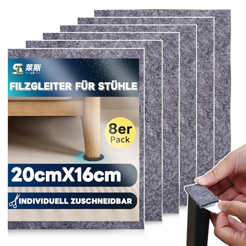 8 Stück Filzgleiter für Stühle Filzgleiter Selbstklebend 4mm Dicke 16×20cm Dicke Filzgleiter für Stühle Filz selbstklebend Filzunterlage für Stühle Bodenschutz Stuhlgleiter Klebefilz,Grau 8 Stück Filzgleiter für Stühle Filzgleiter Selbstklebend 4mm Dicke 16×20cm Dicke Filzgleiter für Stühle Filz selbstklebend Filzunterlage für Stühle Bodenschutz Stuhlgleiter Klebefilz,Grau von Birllaid