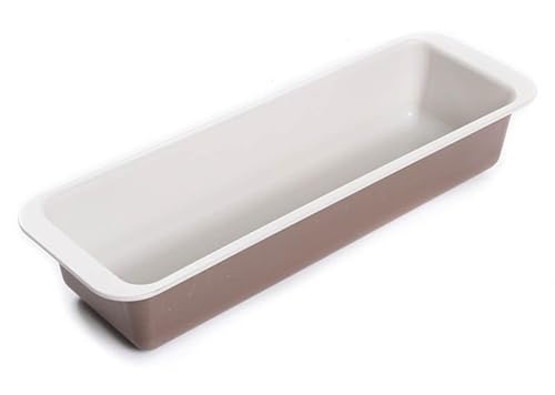 BirnePower Backblech Backofenform Bratform Kuchenform Kastenform Brotbackform Auflaufform Antihaft Schicht Bräter Form 35 x 11 cm Creme von BirnePower