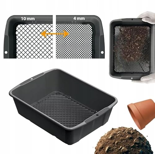 BirnePower Gartensieb Steinsieb Erdsieb Rund Schüttelsieb Schuttsieb aus Kunststoff Siebkorb Eckig 39,4 cm Masche 4-10mm einstellbar BirnePower Gartensieb Steinsieb Erdsieb Rund Schüttelsieb Schuttsieb aus Kunststoff Siebkorb Eckig 39,4 cm Masche 4-10mm einstellbar von BirnePower