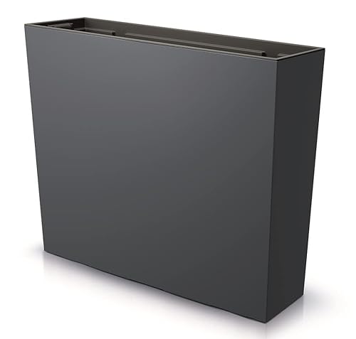Blumenkasten Blumentopf Balkonkasten Pflanzkasten Blumenkübel Matt Pflanzgefäß Tower 77cm x 69cm mit Pflanzeinsatz (Anthrazit Matt) von BirnePower