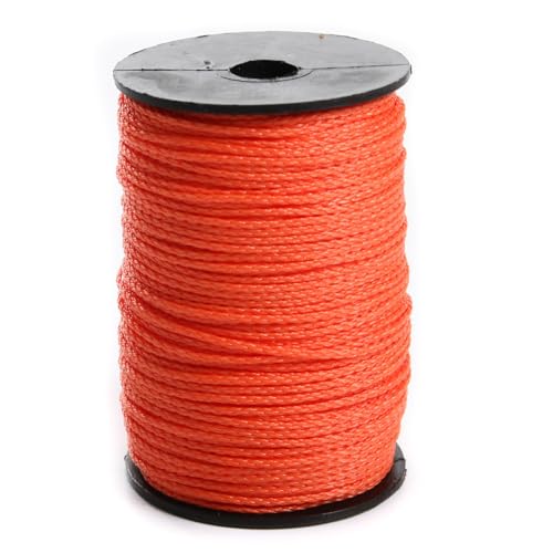 Maurerschnur Pflasterschnur Bau Schnur Verlegeschnur Orange Geflochten Lotschnur 1,7mm Bauschnur geflochtene Schnur (100m Orange) von BirnePower