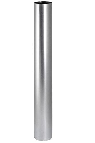 Ofenrohr FAL Rauchrohr feueraluminiert Kaminrohr Silber Abgasrohr 100 mm Länge 100 cm Ofenzubehör von BirnePower