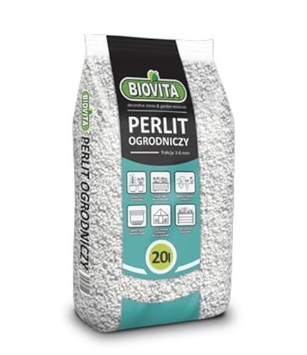 Perlit Perlite für Pflanzen zur Boden Substratverbesserung Bodenverbesserung Feuchtigkeitsspeicher Substrat Anzucht 20L von BirnePower