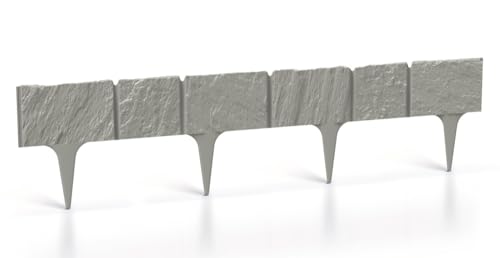 Rasenkante Gartenpalisade Palisade Beeteinfassung Beetumrandung 7,8m Beetabgrenzung Stein-Optik Mähkante Grau Rasenkante Gartenpalisade Palisade Beeteinfassung Beetumrandung 7,8m Beetabgrenzung Stein-Optik Mähkante Grau von BirnePower