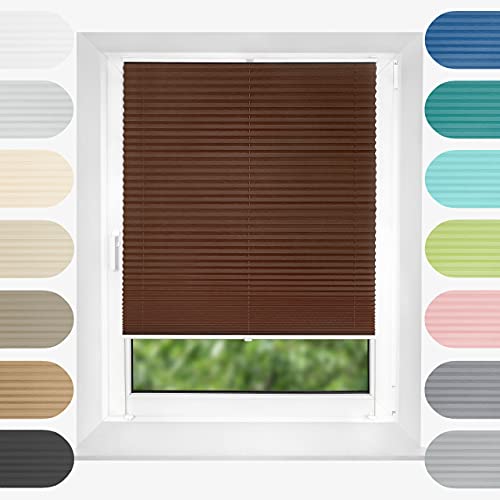 Birrke Plissee Ohne Bohren Klemmfix 65x220 cm - Fenster Plisseerollo mit Bequemer Oben-Unten Funktion - Plissees für Sonnenschutz und Sichtschutz - Einfache Montage - Chocolate Cake, Braun Birrke Plissee Ohne Bohren Klemmfix 65x220 cm - Fenster Plisseerollo mit Bequemer Oben-Unten Funktion - Plissees für Sonnenschutz und Sichtschutz - Einfache Montage - Chocolate Cake, Braun von Birrke