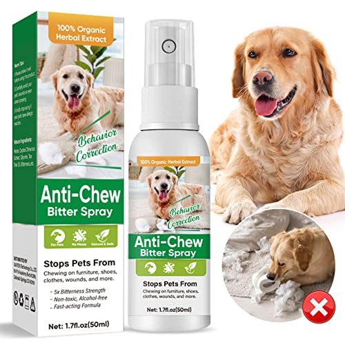 Anti Chew Spray für Hunde – Bitterspray für Hunde stoppt das Kauen Beißen & Lecken der Möbel, natürlich & sanft, kein Kauen, Hundespray für Außengärten und Innenmöbel Anti Chew Spray für Hunde – Bitterspray für Hunde stoppt das Kauen Beißen & Lecken der Möbel, natürlich & sanft, kein Kauen, Hundespray für Außengärten und Innenmöbel von Birsppy