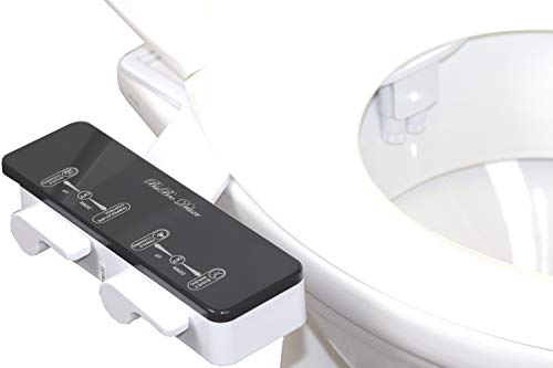 Bidet Einsatz für Toilette | BisBro Deluxe Slim Bidet 2082 | Dusch-WC zur optimalen Intimpflege | Mit Warmwasser | Einfach unter dem Klodeckel installieren | funktioniert ohne Strom von BisBro