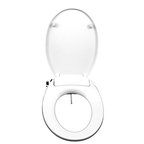 CG108 Klodeckel mit Absenkautomatik | Dusch-WC im Toilettensitz integriert | Funktioniert ohne Strom | Reinigung mit Wasser | optimale Intimpflege | Bidet und Toilettendeckel in einem von BisBro