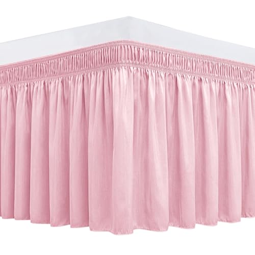 Biscaynebay Bettröcke zum Umwickeln für volle und volle XL-Betten, 38.1 cm Länge, rosa, elastische Staub-Rüschen, einfache Passform, knitter- und lichtbeständig, einfarbig, maschinenwaschbar Biscaynebay Bettröcke zum Umwickeln für volle und volle XL-Betten, 38.1 cm Länge, rosa, elastische Staub-Rüschen, einfache Passform, knitter- und lichtbeständig, einfarbig, maschinenwaschbar von Biscaynebay