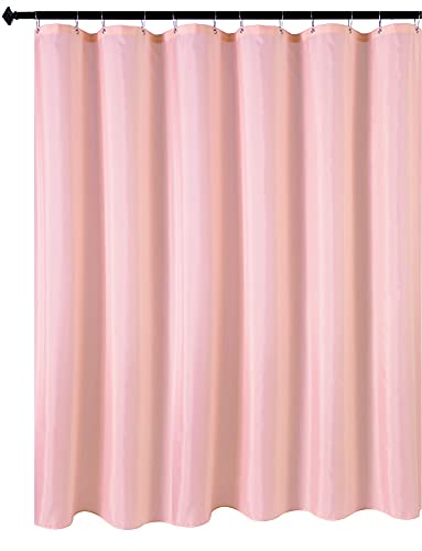 Biscaynebay Hotelqualität Stoff-Duschvorhang-Einlagen 183 x 183 cm, rosa wasserabweisende Badezimmer-Vorhänge, rostbeständige Ösen und beschwerter Boden, maschinenwaschbar von Biscaynebay