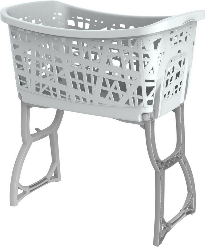 Bischof Wäschekorb, mit Standteilen, Tragegriffen, ergonomische Form von Bischof