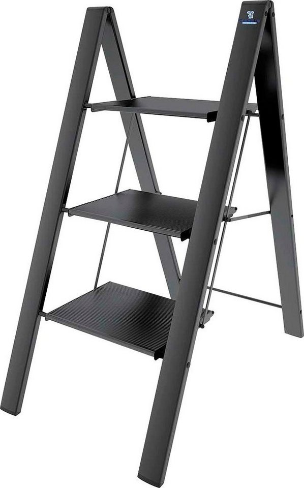 Bischof Colombo Trittleiter Leonardo 2, 3-stufig, klappbar, rutschfeste Stufen, Tragkraft 150 kg von Bischof Colombo