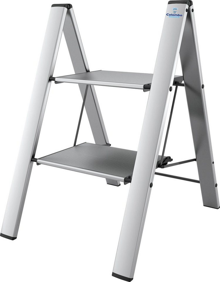 Bischof Colombo Trittleiter Leonardo Black 1, 2-stufig, Tragkraft 150 kg, Aluminium von Bischof Colombo
