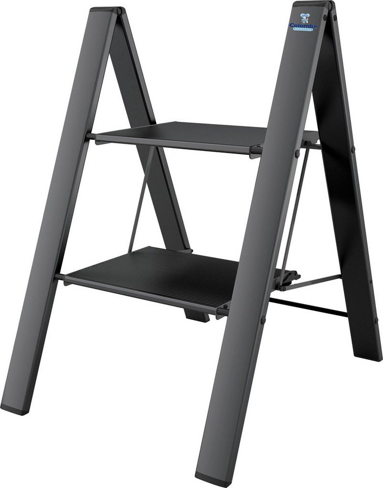 Bischof Colombo Trittleiter Leonardo Black 1, 2-stufig, Tragkraft 150 kg, Aluminium von Bischof Colombo