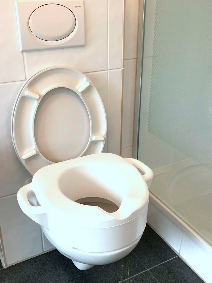 Bischof WC-Sitz Toiletten-Aufsatz, SItzerhöhung mit Griffen von Bischof