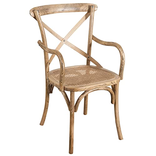 BISCOTTINI INTERNATIONAL ART TRADING Biscottini Stuhl Thonet 91 x 52 x 45 cm Esszimmerstühle aus Holz mit Finish Nussbaum hell | Küchenstuhl Sitzfläche Rattan, 91x52x45 cm von Biscottini