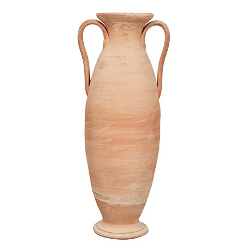 Biscottini Anfora toskanische Terrakotta-Vase 80x35x25 cm | Große handgefertigte Tontontöpfe | Dekorative und funktionale Gartenphoren von Biscottini