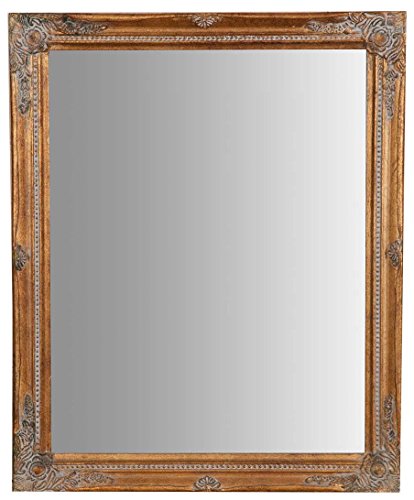 Biscottini Barockspiegel 37 x 47 x 4 cm | Badezimmerspiegel mit goldenem Rahmen | Shabby Spiegel | Dekorative Spiegel für Zuhause | Wandspiegel von Biscottini