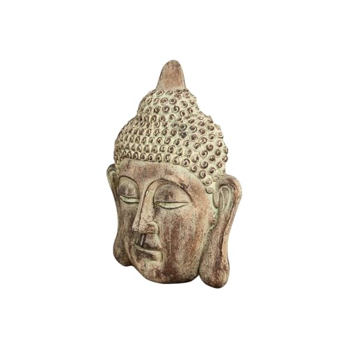 Biscottini Buddha-Gesicht L48,5 x B11,5 x H34,5 cm – Wohnkultur Antikes Finish – Wohnideen für Eingangsmöbel – Geschenkideen für Damen von Biscottini