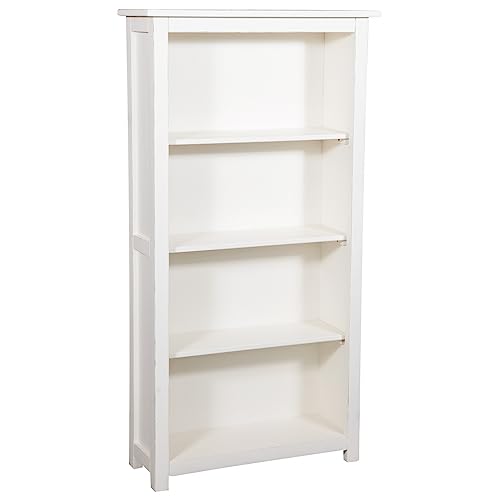 Biscottini Bücherregal aus Massivholz, 68 x 25 x 130 cm, Bücherregal, Bibliothek, Made in Italy, Bücherregal für den Raum, großes Bücherregal mit Regalen von Biscottini