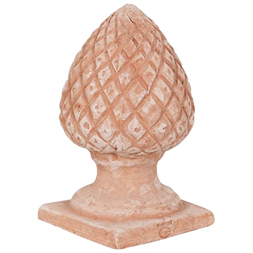 Biscottini Deko-Zapfen aus Terrakotta, 27 x 15 x 15 cm, große dekorative Zapfen für den Außenbereich, hergestellt in Italien, Dekoration für Haus und Garten von Biscottini