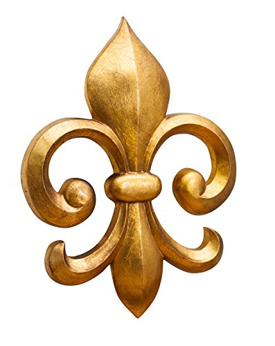 Biscottini Dekor in Form Einer Lilie aus Holz Finish Blattgold antik L 63,5 x T 6,5 x H 48 cm Made in Italy Biscottini Dekor in Form Einer Lilie aus Holz Finish Blattgold antik L 63,5 x T 6,5 x H 48 cm Made in Italy von Biscottini