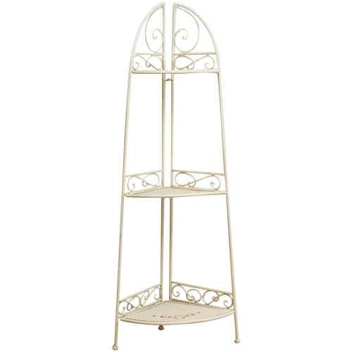 Biscottini Eckregal L40,5 x PR28,5 x H110,5 - Etagere Schmiedeeisen Blumentopf Balkon - Regal für Pflanzen im Freien und Innen - Platzsparendes Regal für Töpfe von Biscottini