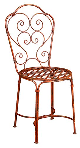 Biscottini Eisenstuhl 97x50 cm | Gartenstühle Metall | Metallstuhl | Gartenstuhl Eisen antik | Garten und Balkon stühle | Gartenstuhl Metall von Biscottini