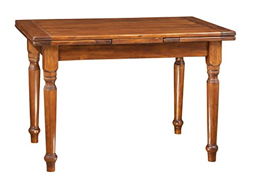 Biscottini Esstisch ausziehbar Made in Italy 120x80x80 cm | Esstisch Holz massiv | Küchentisch ausziehbar von Biscottini