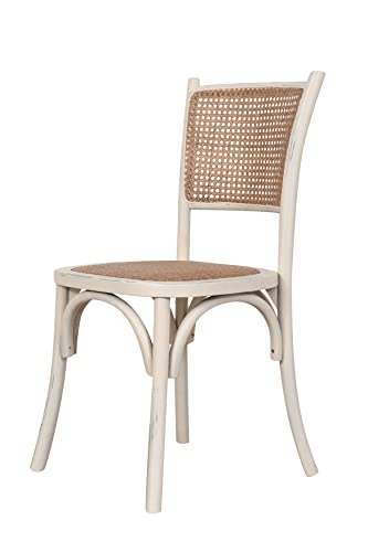 Biscottini Esszimmerstuhl aus Massivholz und Rattan - Küchen- und Wohnzimmerstühle aus Rattan - Stühle für drinnen und draußen - Rustikaler geflochtener Stuhl - Thonet Vintage von Biscottini