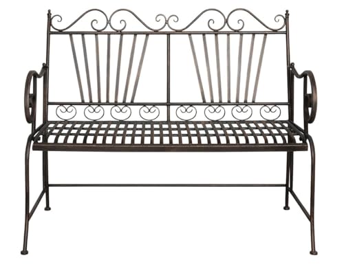 Biscottini Gartenbank 133 x 58 x 94 cm – Gartenbank aus Eisen – 2-Sitzer Gartenbank aus Metall – Sofa aus bronziertem Eisen – Gartenbank – Verandastuhl – Bank aus Gusseisen Biscottini Gartenbank 133 x 58 x 94 cm – Gartenbank aus Eisen – 2-Sitzer Gartenbank aus Metall – Sofa aus bronziertem Eisen – Gartenbank – Verandastuhl – Bank aus Gusseisen von Biscottini