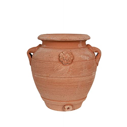 Biscottini Handwerkliche Terracotta-Töpfe 15 x 20 x 15 cm | Vase Terrakotta für Innen- und Außenbereich | Sukkulenten, hergestellt in Italien von Biscottini