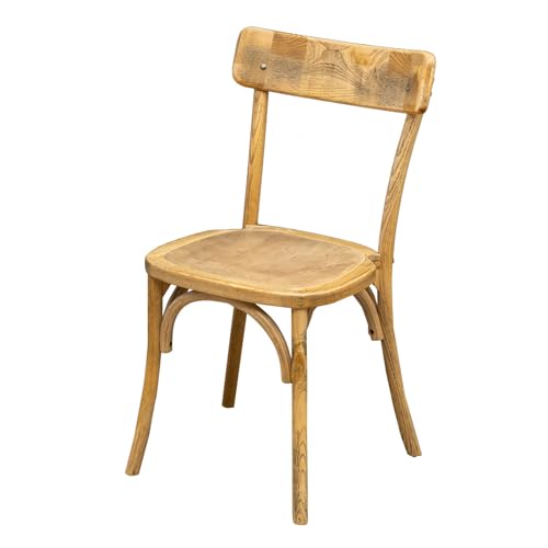 Biscottini Holzsthul 48x55x88 cm aus massiver Esche und mit Naturlich Holzoberfläche - Esszimmerstühle aus verwittertes Holz - Vintage Stuhle Made in Italy von Biscottini