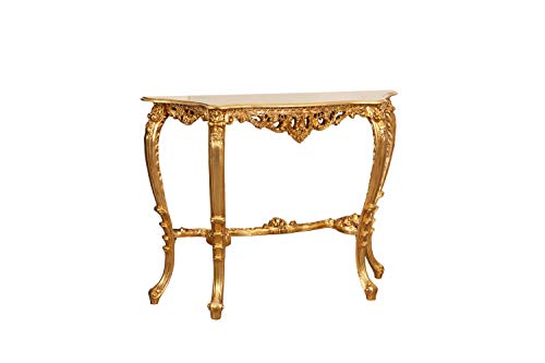 Biscottini Konsolentisch barock 115x33x87 cm Made in Italy | Konsolentisch Gold aus Holz | Sideboard Gold barock | Konsolentisch Vintage | Flurtisch von Biscottini