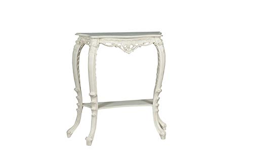Biscottini Konsolentisch barock 90x30x87 cm Made in Italy | Konsolentisch Weiss aus Holz | Konsolentisch Vintage | Konsole weiß | Konsole Tisch von Biscottini