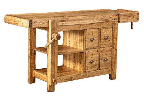 Biscottini Küchenschrank mit arbeitsplatte 184x92x74 cm Made in Italy | Arbeitstisch aus Holz massiv | Kücheninsel mit arbeitsplatte | Küchenmöbel von Biscottini