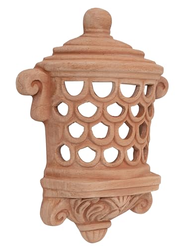 Biscottini - Laterne Wandleuchte aus Terrakotta L 29 x T 13 x H 40 cm - Laternen - Dekoration für Haus - 100% Made in Italy - Komplett handgefertigt von Biscottini