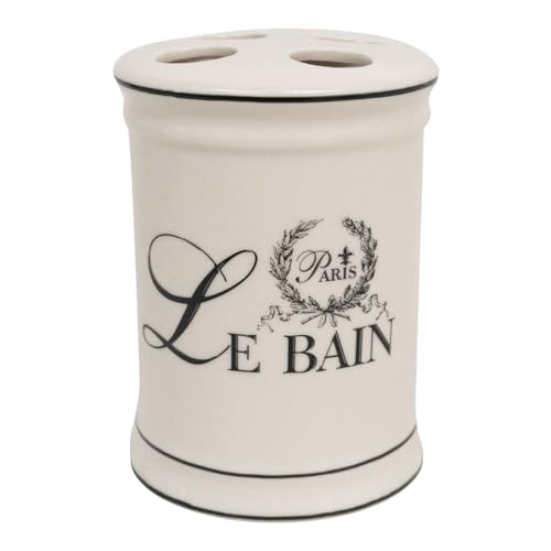Biscottini Le Bain Zahnputzbecher aus Porzellan L9 x PR9 x H12 – Zahnbürstenhalter für Badezimmer – eleganter Zahnbürstenhalter für das Badezimmer Biscottini Le Bain Zahnputzbecher aus Porzellan L9 x PR9 x H12 – Zahnbürstenhalter für Badezimmer – eleganter Zahnbürstenhalter für das Badezimmer von Biscottini
