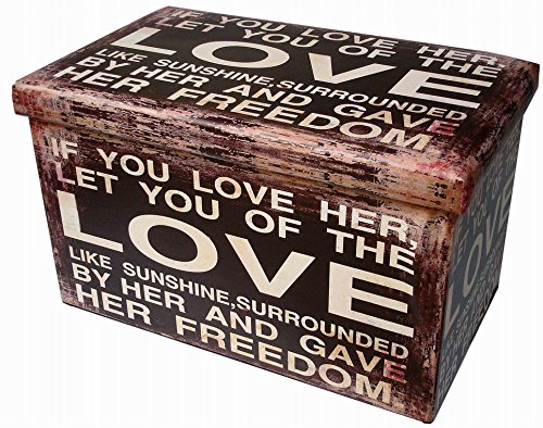 Biscottini Pouf wiederverschließbar | Kunstleder 60x36x36 cm Sitzhocker mit stauraum | Spielzeugkiste mit Deckel | Spielkiste Kunstleder | Sitzwürfel von Biscottini