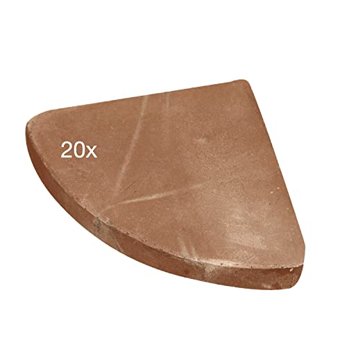 Biscottini Set mit 20 Untertassenfüßen 10x10x2,5cm - Topffüßen aus toskanischer Terrakotta - Stützfüße für blumentopf - Blumentopf untersetzer von Biscottini