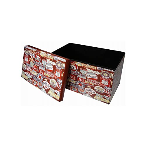 Biscottini Sitzsack für Kinder und Erwachsene 60 x 35 x 35 cm | wiederverschließbare Aufbewahrungsboxen mit Deckel | Sitzsack quadratisch mit Dekor von Biscottini