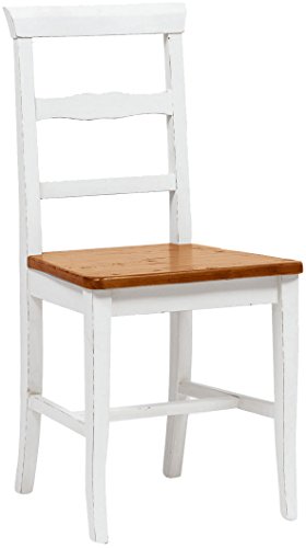 Biscottini Stuhl weiß 92x45x43 cm Made in Italy | Küchenstühle Eschenholz | Holzstuhl esszimmer | Stühle esszimmer | Stuhl Holz von Biscottini