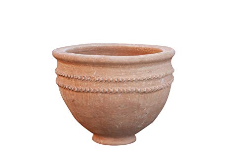 Biscottini Terracotta blumentopf groß aus Sahara 57x57x40 cm | Amphore Garten auf Made in Italy | Terrakotta blumentöpfe | Blumentopf Gross von Biscottini