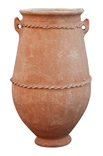 Biscottini Terracotta blumentopf groß aus Sahara 75x45x45 cm | Amphore Garten auf Made in Italy | Terrakotta blumentöpfe | Blumentopf Gross von Biscottini