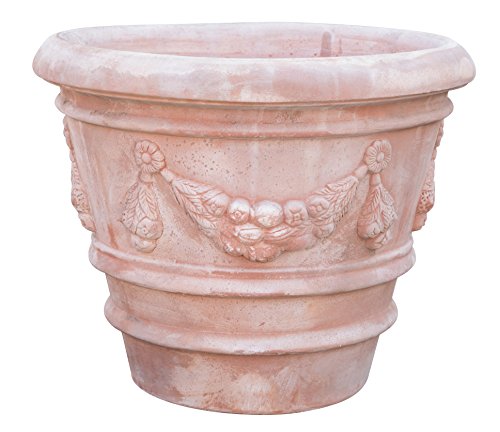 Biscottini Terrakotta-Vase 60 x 50 cm | Vase aus toskanischem Terrakotta | Gartentöpfe von Biscottini