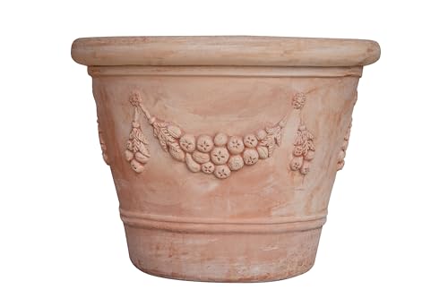 Biscottini Terrakotta töpfe 103 x 75 cm | Pflanzentopf Gross Made in Italy | Terracotta blumentopf groß | Terracotta Topf für den Garten von Biscottini