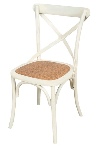 Biscottini Thonet Küchenstuhl, weiß, L 47 x T 42,5 x H 86 cm, Esszimmerstühle, Esszimmerstühle, Esszimmerstühle, Esszimmerstühle aus Holz von Biscottini